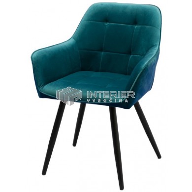 Židle Lajla podnož čer.kovová Z225